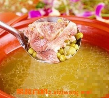 排骨绿豆汤的做法