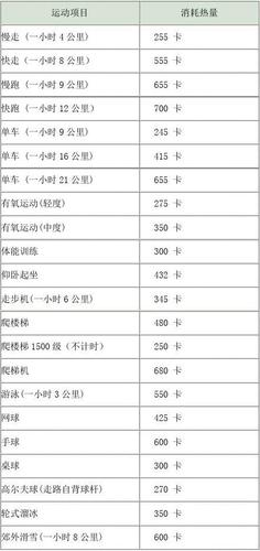 有氧运动热量表