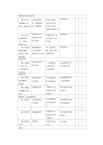 运动功能量表