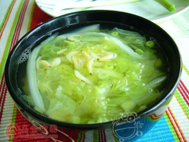 虾米白菜汤的做法