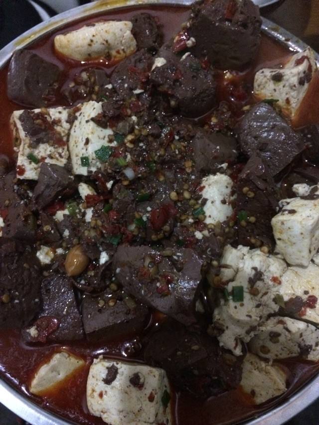 麻辣血块的做法