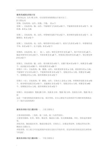 健身房无氧运动计划