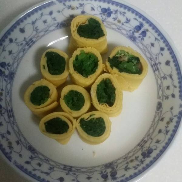 鸡蛋菠菜卷的做法