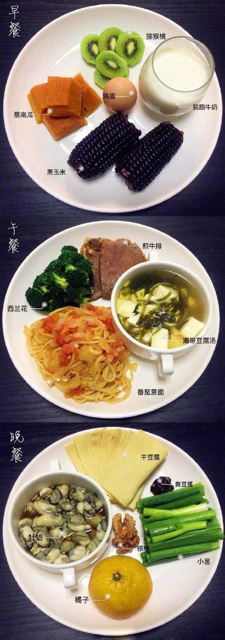 运动减肥三餐