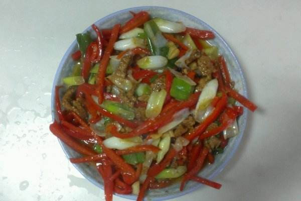 川菜甜椒肉丝的做法