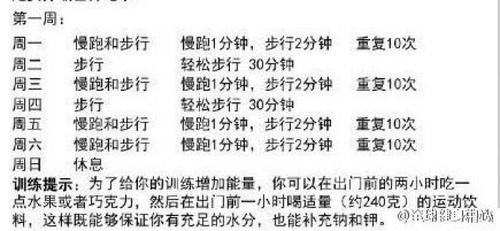 详细运动减肥计划