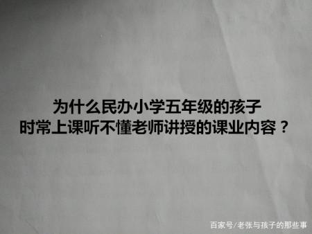 孩子听不懂老师讲课怎么办
