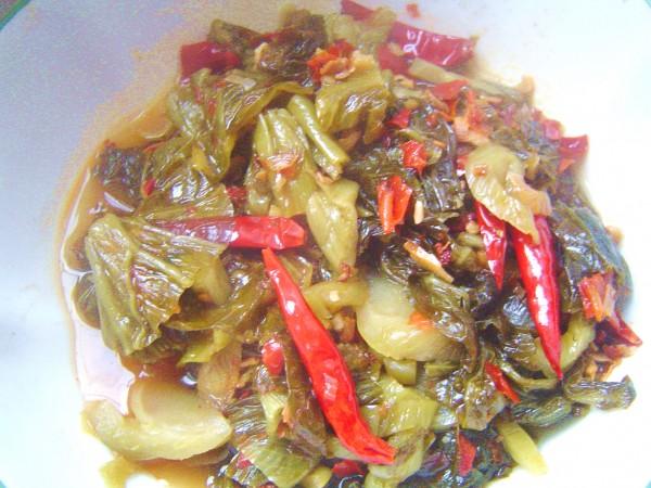 鱼香红油菜的做法