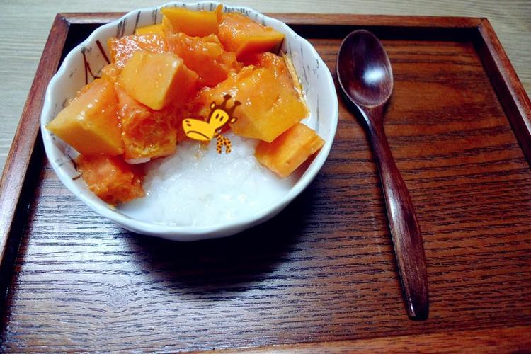 木瓜里蒸饭的做法
