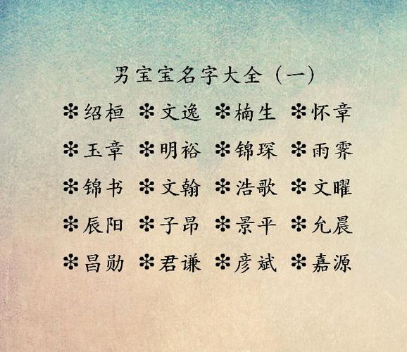 怎么给孩子取名字