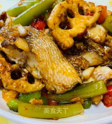 家常菜干锅脆鱼的做法