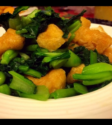 油豆腐青菜做法