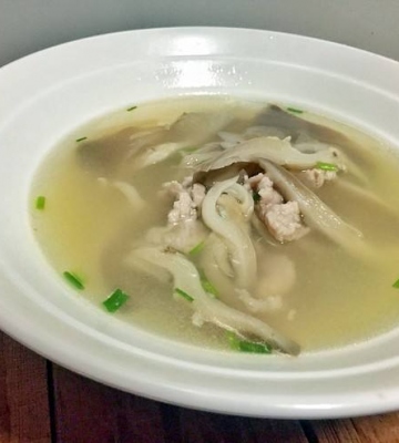平菇肉片汤的做法