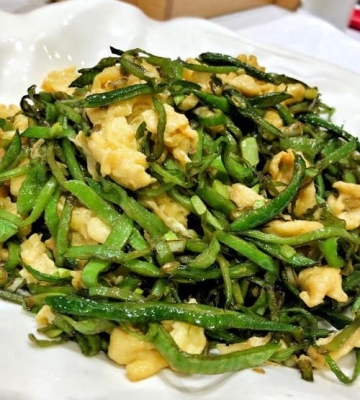扁豆炒虾酱的做法