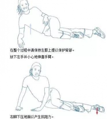 腰部的肌肉拉伸运动图解