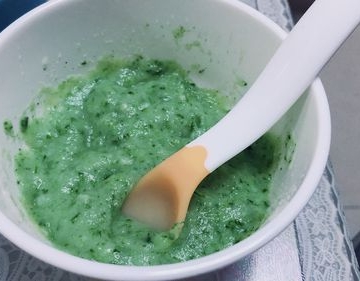 青菜米糊的做法